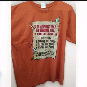Gildan Orange XL? T-Shirt "If It Appears.." Cotton Tubular Woven No Side Seams!